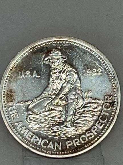 1  1982 American Prospector 1 Troy Oz Fine Silver image