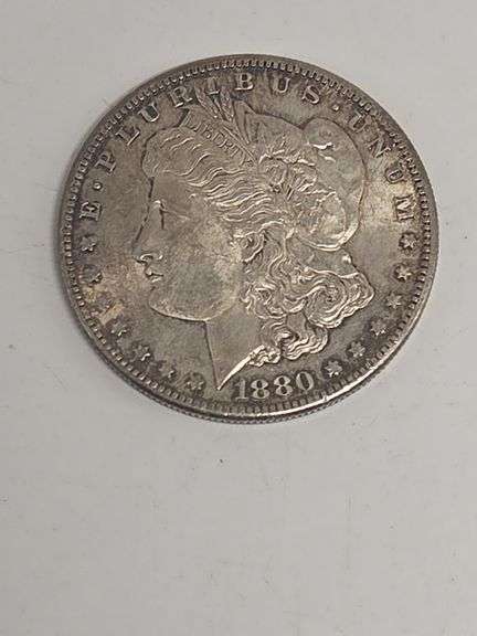 1880 S Morgan Silver Dollar Toning Present image