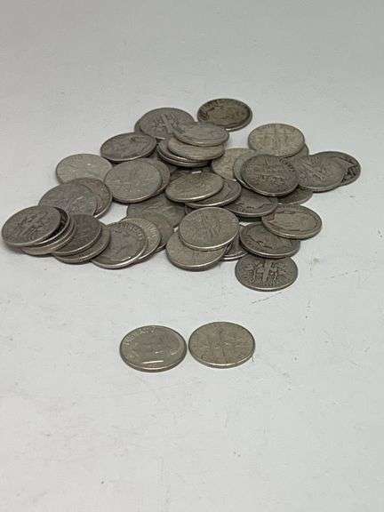 (50) Roosevelt Silver Dimes Various Dates (90% Silver) image