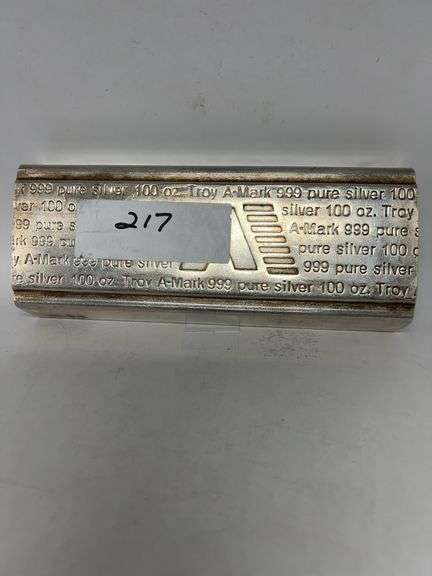 100 Troy oz Silver A-Mark .999 Silver Bar image
