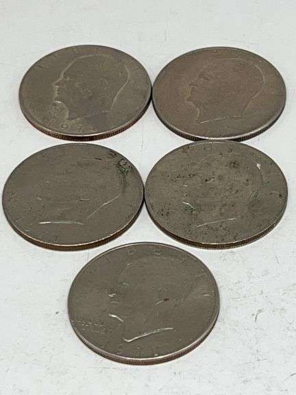 5 Eisenhower Dollars 1971 B/U image
