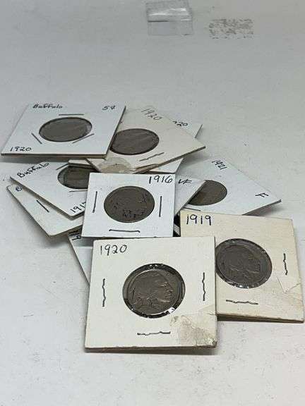 13 Buffalo Nickels Various Dates image