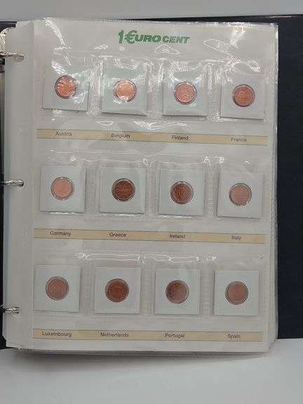 Book Of Euro Cents 1C, 2C, 5C, 10C, 20C, 50C 1 Euro, & Two Euros image