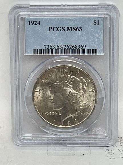 1924 Peace Dollar MS 63 image
