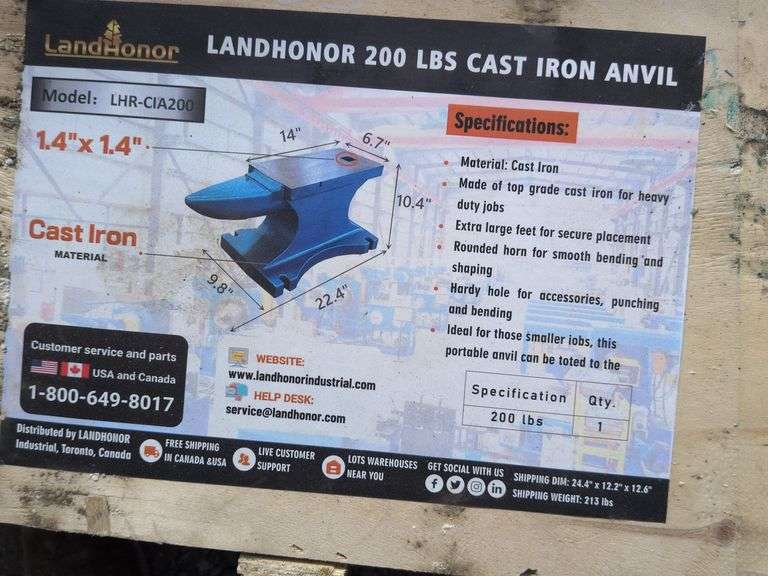 200lbs Cast Iron Anvil image