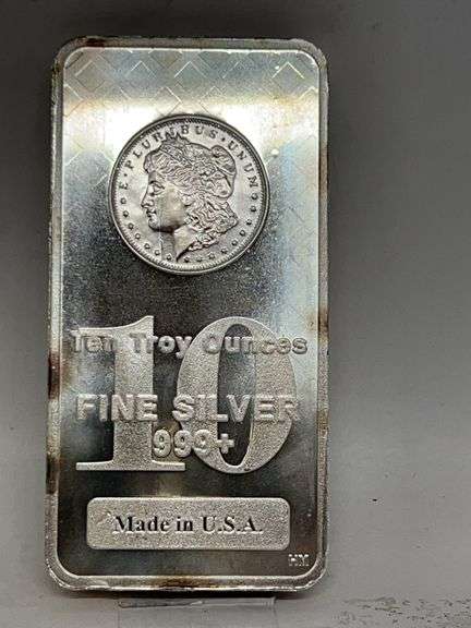10 Troy Oz Morgan Silver Bar image
