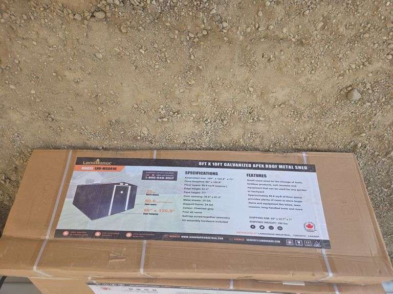 8'x10' Galvanized Apex Roof Metal Shed image