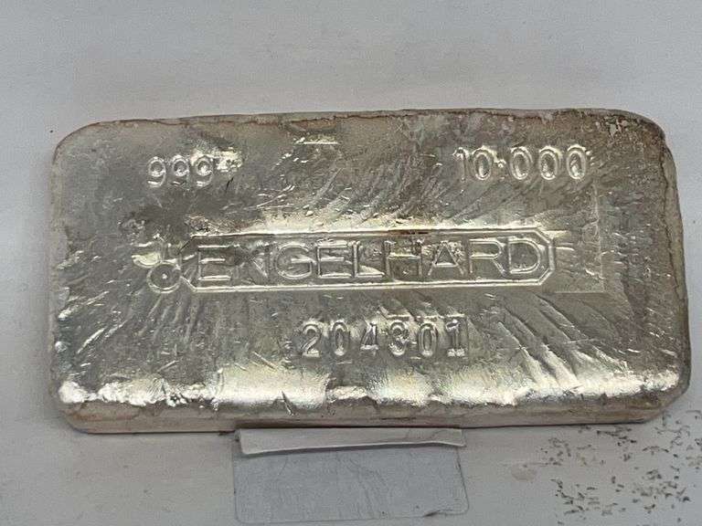 10 Troy Oz Engelhard Silver Bar .999 image