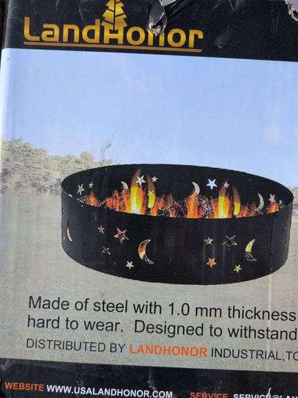 36in Round Metal Fire Pit Ring image