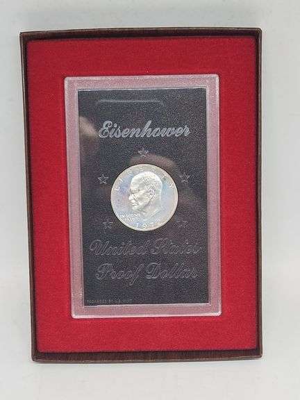 1972 Eisenhower Proof Dollar with Woodgrain Box image