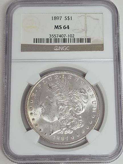 1897 Morgan MS64 image