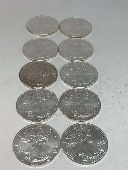 10 Walking Liberty Dollars Various Dates image