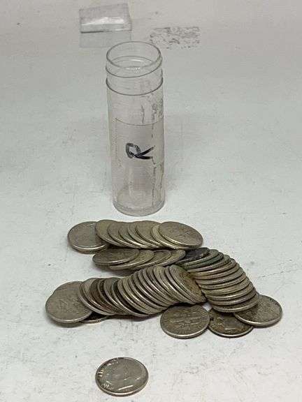 50 Roosevelt Dimes Varies Dates 90% Silver image