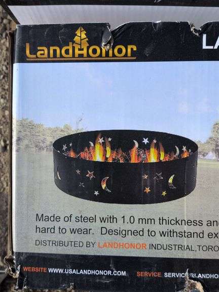 36in Round Metal Fire Pit Ring image