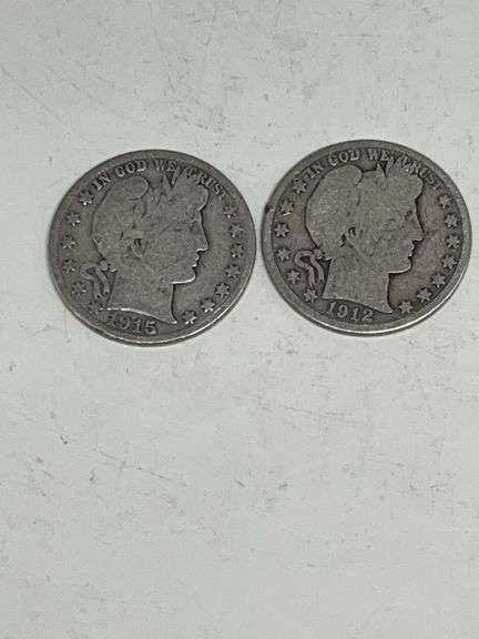 1912 D & 1915 S Barber Half Dollar image