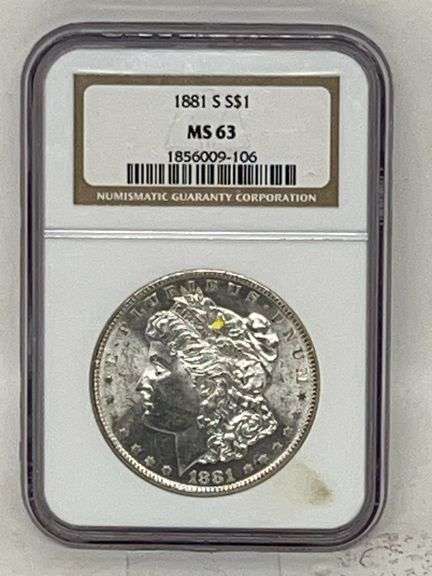 1881 S Morgan Coin MS 63 image