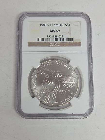 1983 S Olympics 1 Dollar MS69 image