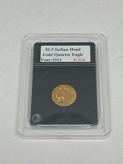 2.5 Indian Head Gold Quarter Eagle 1911 Good Date image