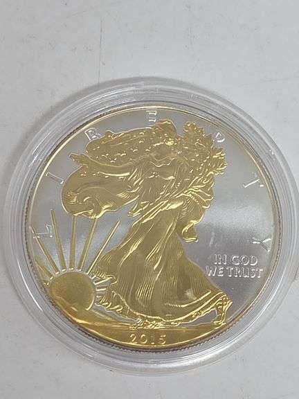 2015 American Eagle With 24 K Gold Gilded image