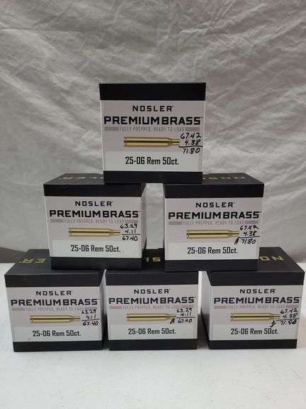 6 Nosler premium brass 25-06 rem 50ct per box image