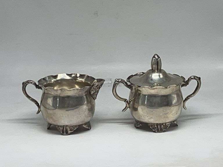 Sanborns Creamer & Sugar Sterling Silver Set 284.5 Grams image