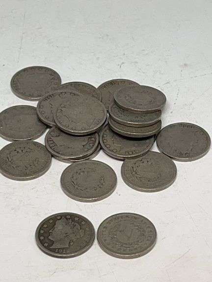 (20) V Nickels Various Dates image