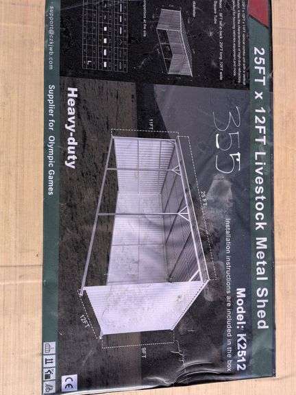 25ft x 12ft Livestock Metal Shed image