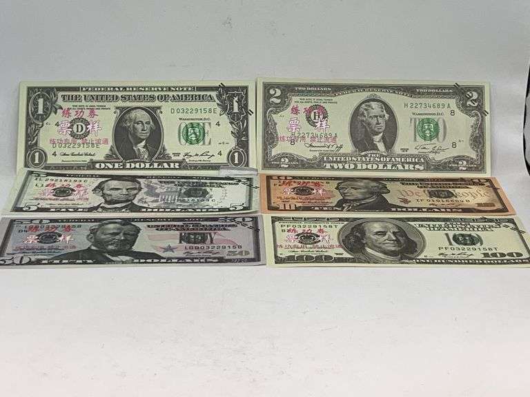 5 Federal Reserve Chinese Copy Notes image