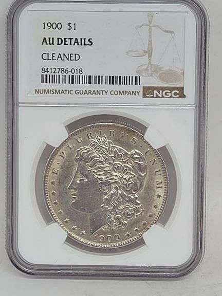 1900 Morgan Silver Dollar NGC AU Details (CLEANED) image