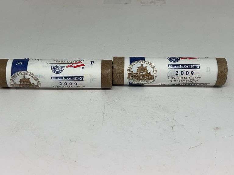 2 Rolls of 50 Lincoln Cent "Presidency" P&D image