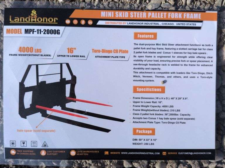 Mini Skid Steer Pallet Fork Frame image