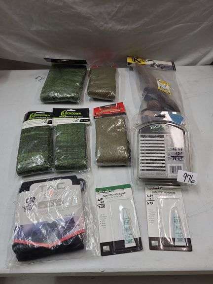 Triple K  leather shoulder holster, rifle gun sock lot, sidekick hip holster gun-tight adhesive image