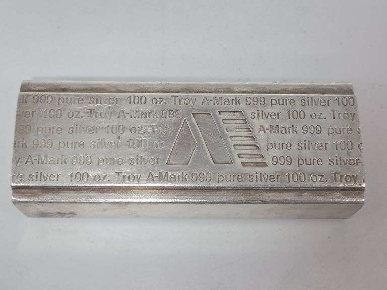 100 Troy oz Silver A-Mark .999 Silver Bar image