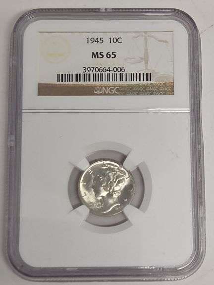 1945 Mercury Dime image