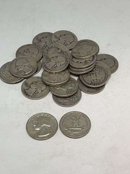 (25) Washington Silver Quarters (90% Silver) image