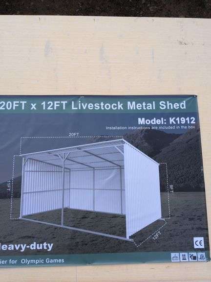 20ft*12ft livestock metal shed image