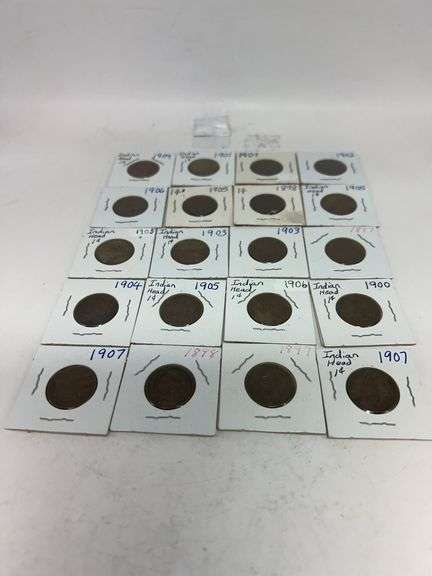 40 Indian Head Pennys Varies Dates image