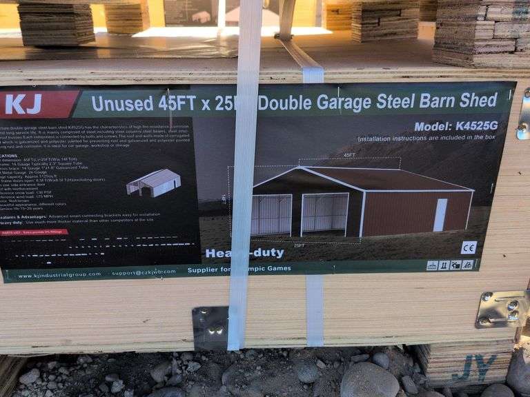 45ft x 25ft Double Garage steel Barn Shed image