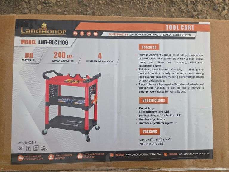 240lbs Tool Cart image