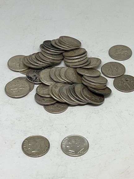 50 Roosevelt Dimes Varies Dates 90% Silver image