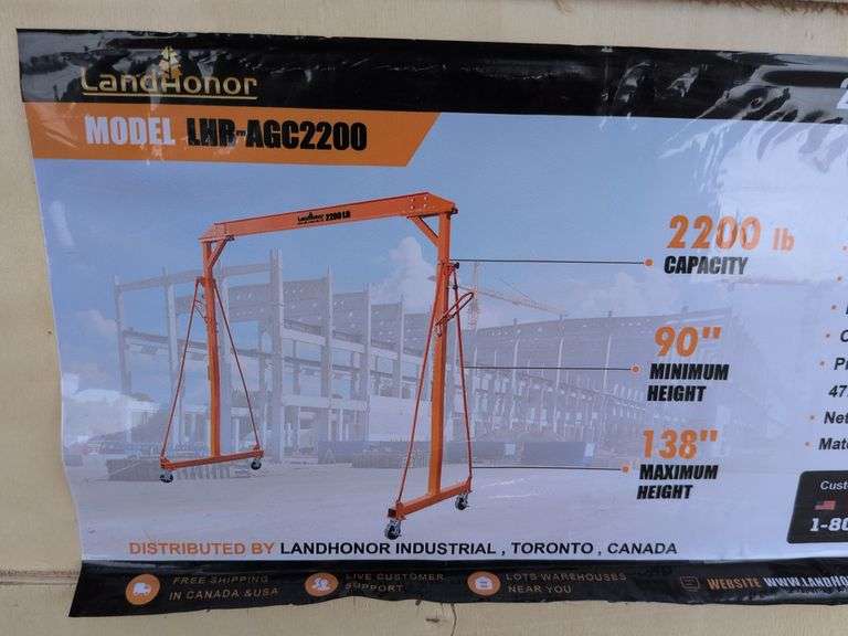 2200lbs Adjustable Height All-Steel Gantry Crane image