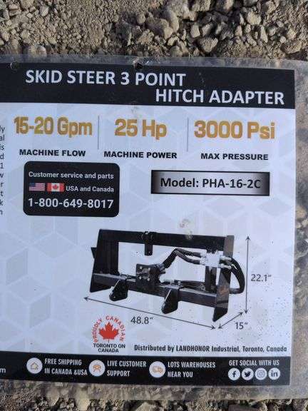 Skid Steer 3 Point Hitch Adapter image