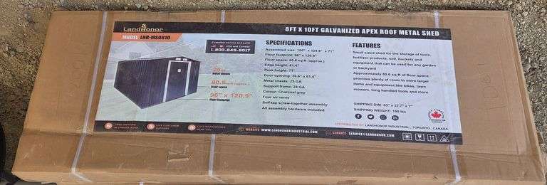 8'X10' Galvanized Apex Roof Metal Shed image