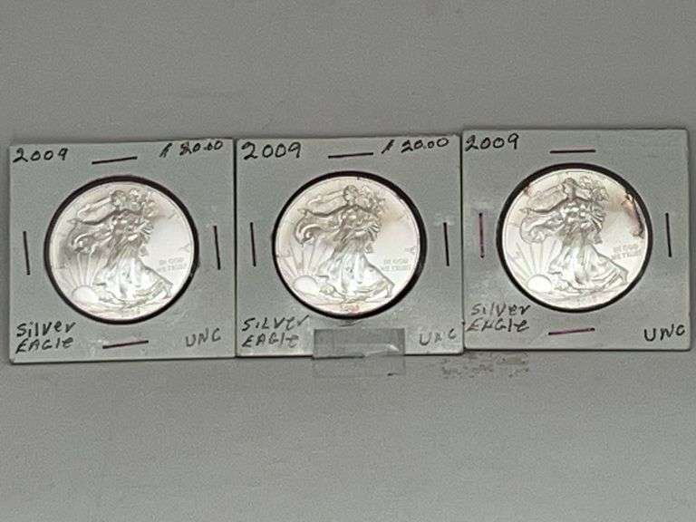 (3) 2009 Silver Eagle UNC image
