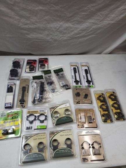 Gun scope mounting accessories. Weaver, leupold, Burris, kwik-site lot image