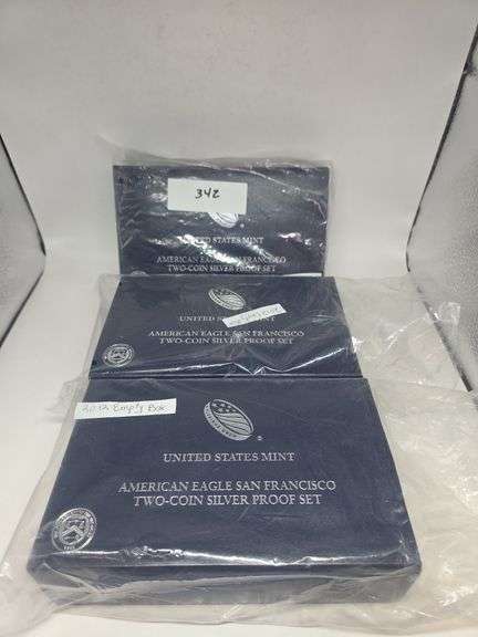 3 US State Mint American Eagle Set Box Empty image