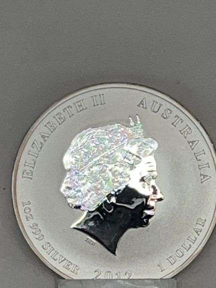 2012 Australia 1 oz Silver Year of The Dragon Series II Queen Elizabeth II image