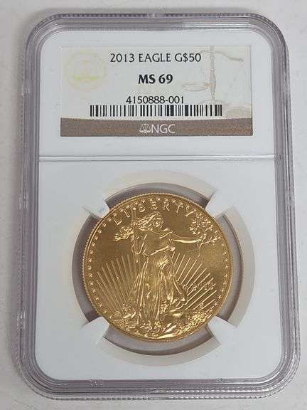 2013 Eagle G $50 Lady Liberty Design by Saint Gauden NGC MS 69 image