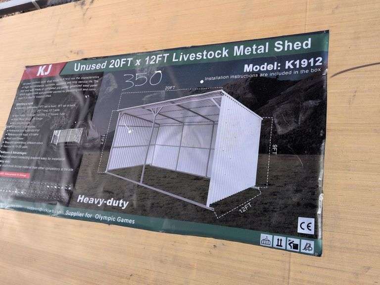 20ft x 12ft Livestock Metal Shed image