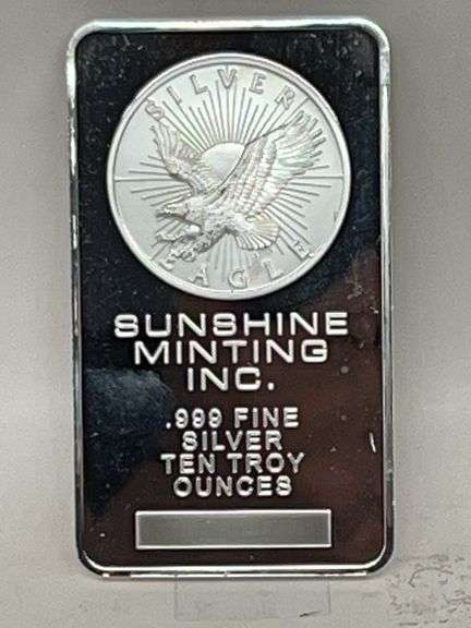 10 oz Sunshine Mint Silver Bar image